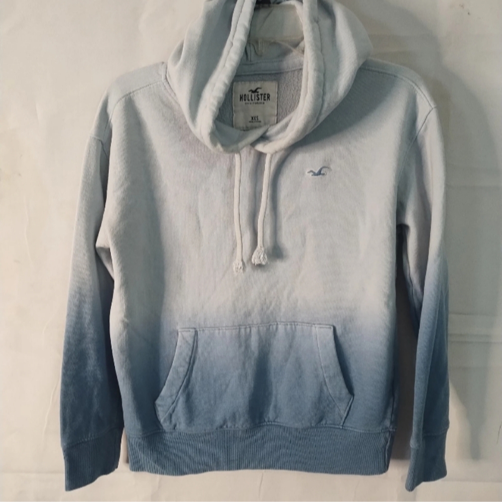 Hollister Blue Ombre Hoodie Sweatshirt Size XXS